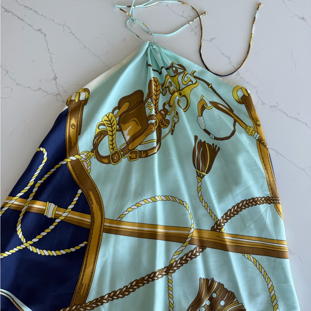 Silk Scarf With Nautical Design